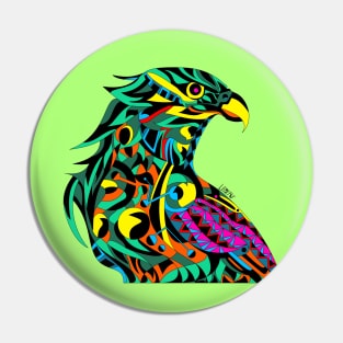 emerald green mecha peregrine falcon halcon ecopop in mexican techno organic tribal totonac patterns Pin