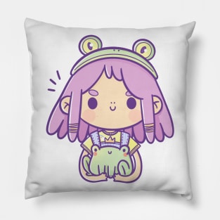 Froggy Girl Pillow