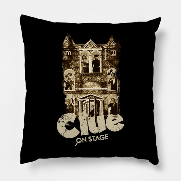 clue movie castle Pillow by Collage Collective Berlin