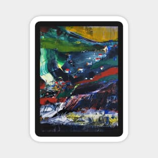 Abstract Landscape Lliving on an Island 184 Magnet