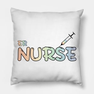 Emergency Room (ER) Nurse Rainbow Pillow