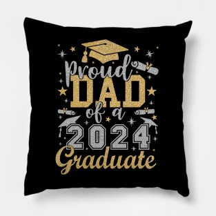 Dad Senior 2024 Proud Dad of a 2024 Graduate Pillow