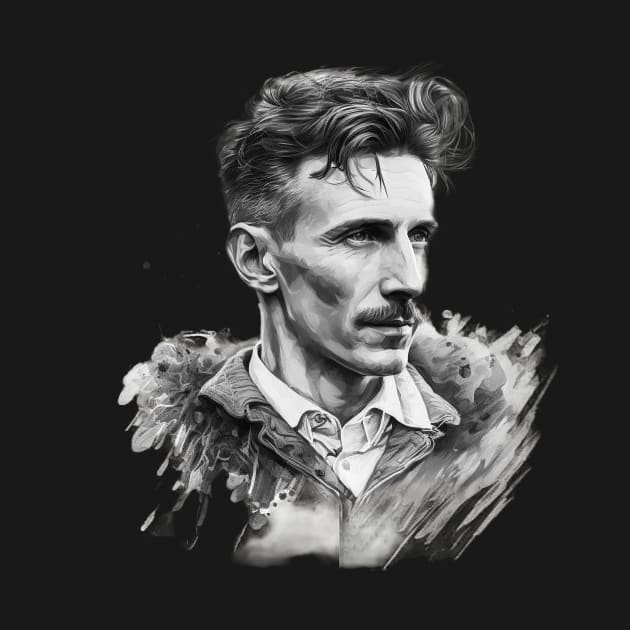 Nikola Tesla Hipster - Pay Homage to the Father of Electricity in Style by technopirate