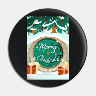 Merry Christmas Fantasy Postcard Greeting card Pin