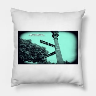 Euclid Street & Broadway, Santa Monica, California by Mistah Wilson Pillow