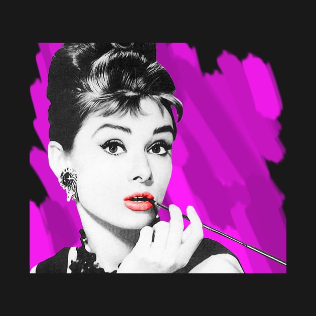 Audrey Hepburn 'Pink' by SiSuSiSu