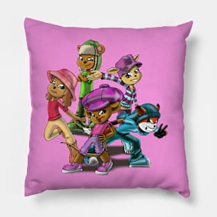 Animals and Hats Pillow