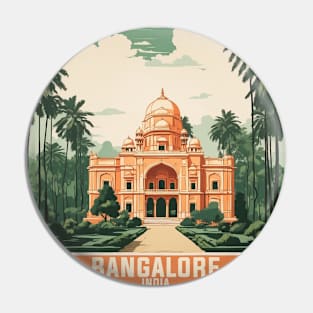 Bangalore India Vintage Tourism Travel Pin