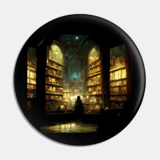 Script Shelter - Fantasy Library Pin