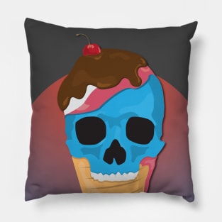 Ice cream skull Pillow