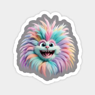 Crazy happy fluffball. Magnet