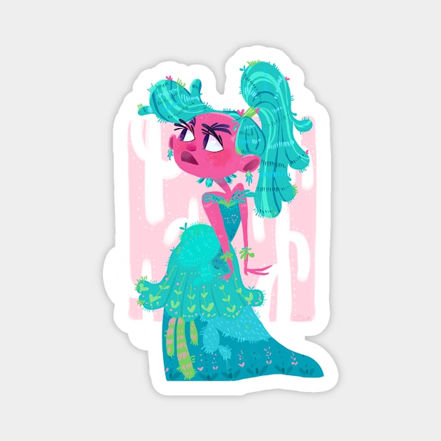 Succulent girl Magnet by EllieMorlino