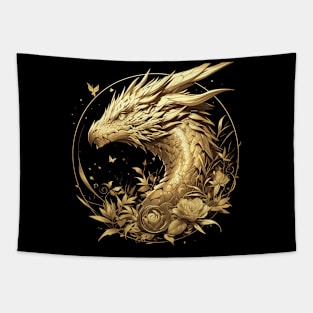 gold dragon Tapestry