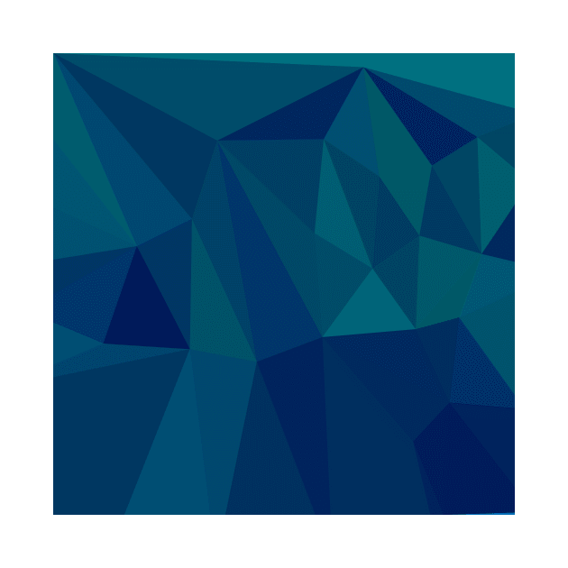 Medium Teal Blue Abstract Low Polygon Background by retrovectors