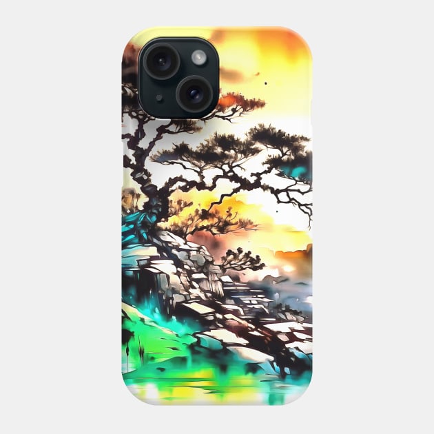 Japanese-style landscape Phone Case by Evgeniya