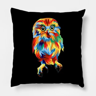 Owl in pop art Pillow