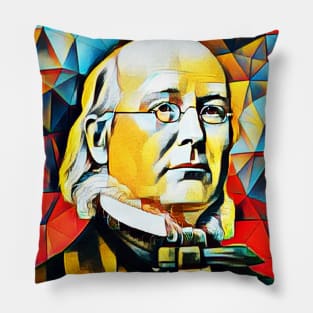 Horace Greeley Abstract Portrait | Horace Greeley Abstract Artwork 15 Pillow