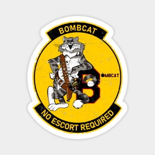 F-14 Tomcat - Bombcat - No Escort Required - Grunge Style Magnet