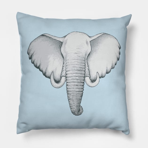 The Great White Elephant Pillow by mangulica