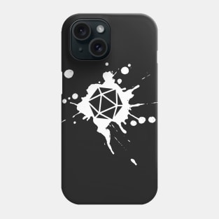 D20 Dice Paint Splatter TRPG Tabletop RPG Gaming Addict Phone Case