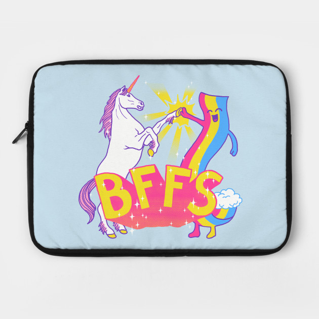 Bffs Unicorn Laptop Case Teepublic