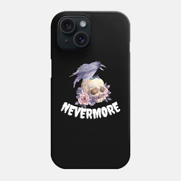 NEVERMORE RAVEN POE DESIGN Phone Case by The C.O.B. Store