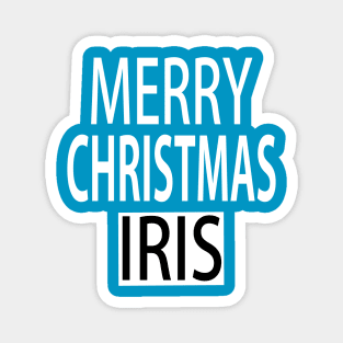 Merry Christmas Iris Magnet