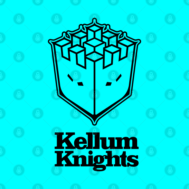 Kellum Knights Badge Black Print by CreativeWear