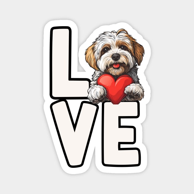 Havanese Love Magnet by The Jumping Cart