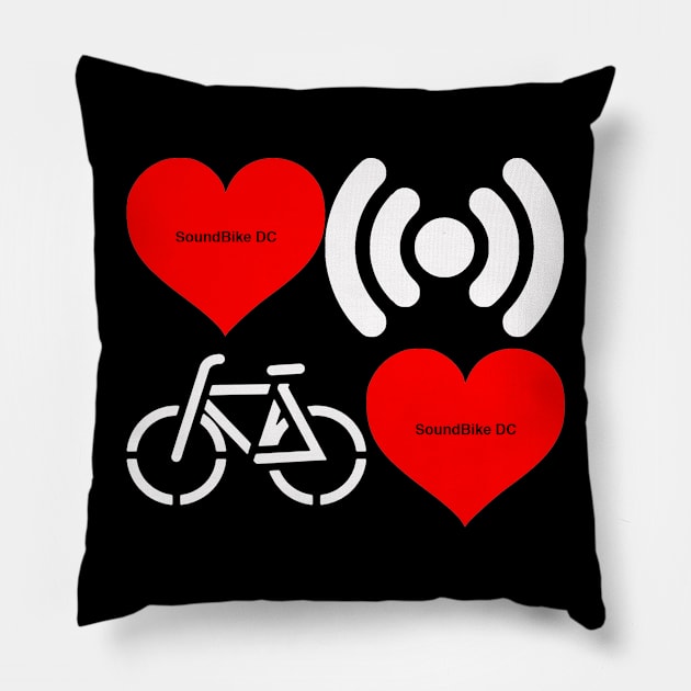 Heart Sound Bike Heart W Pillow by danlesh