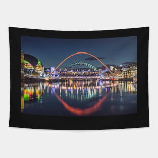 Tyne Bridges Lit Up Tapestry