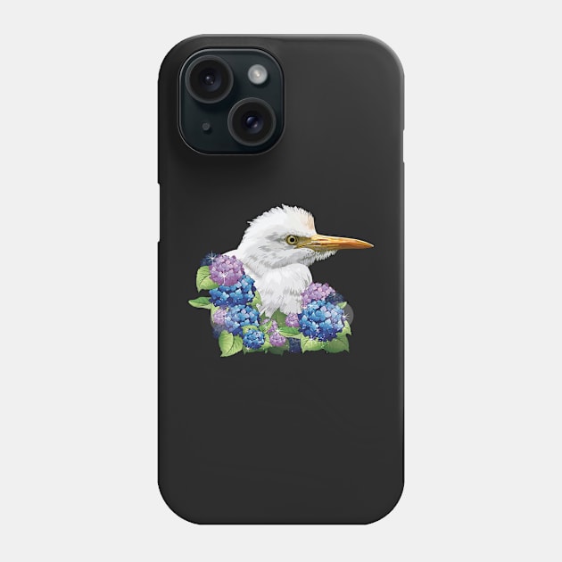 cattle egret Phone Case by obscurite