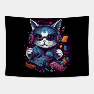 Gamer Cat Tapestry