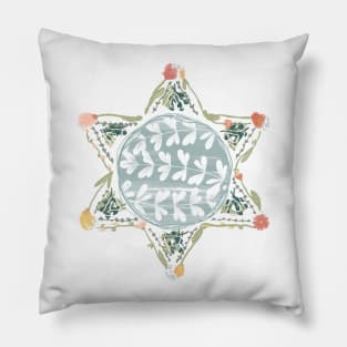 Floral Sheriffs Star Pillow