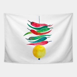 Lemon chili charm Tapestry