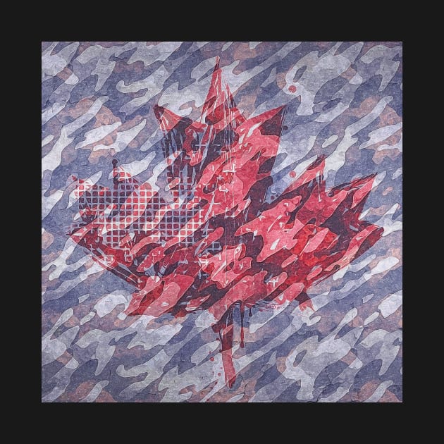 Canadian Flag Maple Leaf by BethsdaleArt