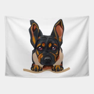 dog in pocket funny puppy for dog lover Rottweiler Tapestry