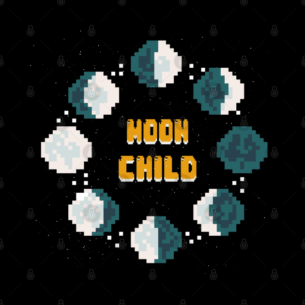 Moon Child /Moon Phases Pixel Art by Neroaida