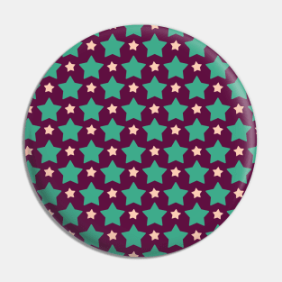 Teal and Purple Stars Seamless Pattern 022#001 Pin