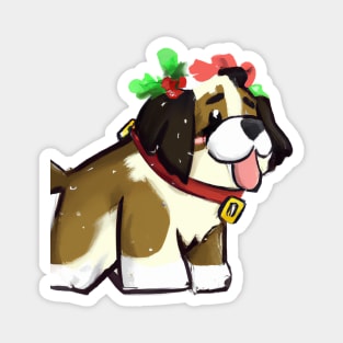 Cute St. Bernard Drawing Magnet