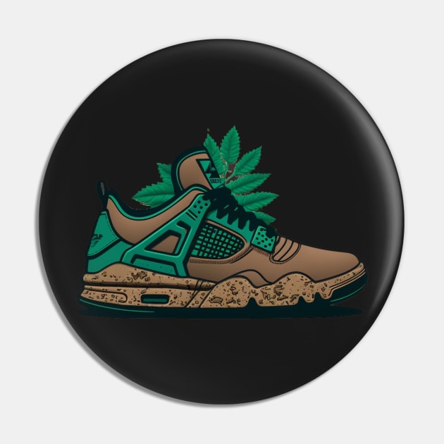 Step into Sustainability with Our Cartoon Style Sneaker Pin by Greenbubble