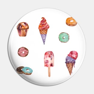 Dessert ice cream set Pin