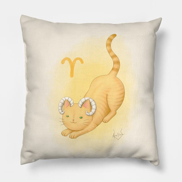 Zodiacat - Aries Pillow by BastetLand