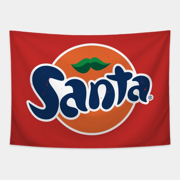 Santa Claus Christmas Fun Logo Parody Tapestry by BoggsNicolas