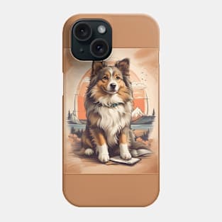 Shetland Sheepdog in the Mountains Phone Case