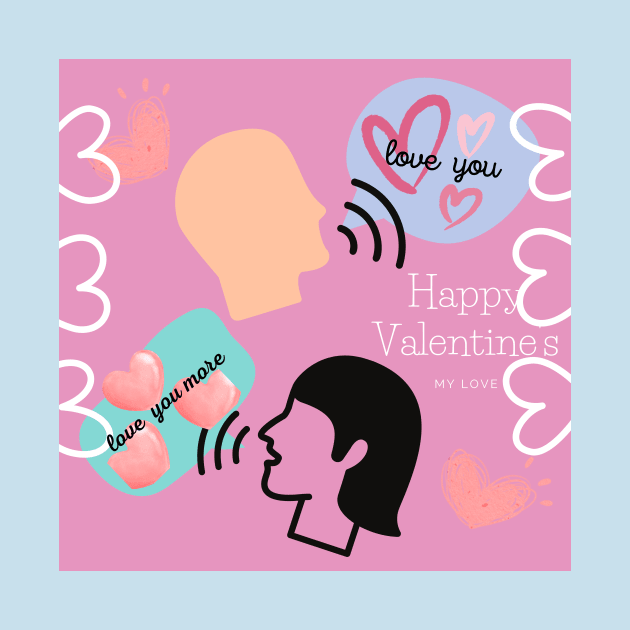 Valentine's day fun love you clipart by Wilanrod Studio