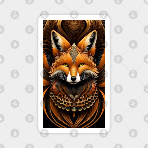 Beautiful Fox Design Magnet by This and That Designs