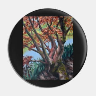 Red Maple Landscape with Water Pin