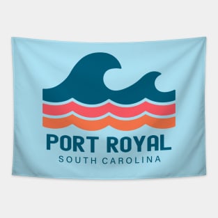 Port Royal South Carolina Vintage Wave Tapestry