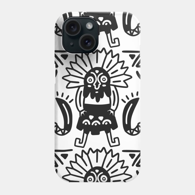 Aztec Art - Lizard Pattern Phone Case by NoPlanB